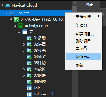 Navicat Cloud 添加成员协作